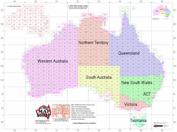 250k Australian Topographic
              Maps